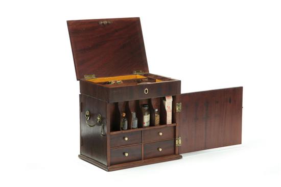 Appraisal: MEDICINE CHEST Probably England st half- th century mahogany Fitted