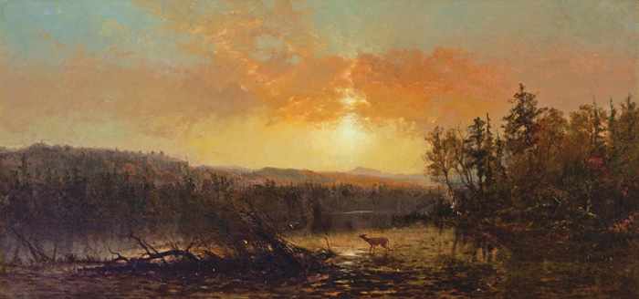 Appraisal: JAMES MC DOUGAL HART American - Sunset in the Adirondacks