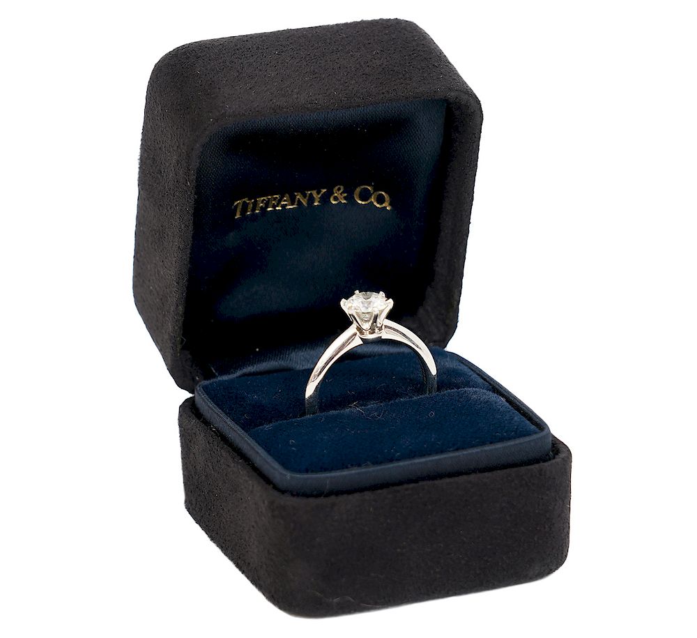 Appraisal: Tiffany Co Diamond ct Solitaire Ring Platinum Tiffany Co diamond