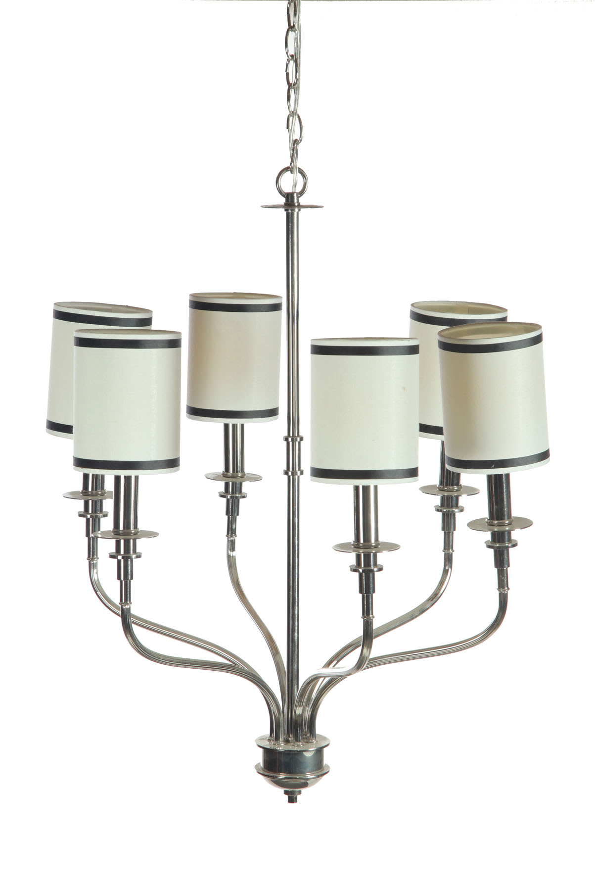 Appraisal: EIGHT MODERN CHANDELIERS WITH SCONCES American nd half- th century