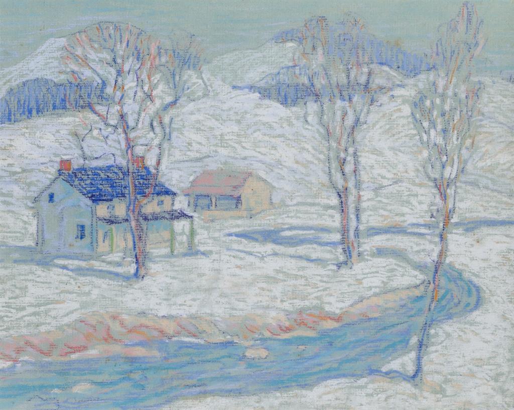 Appraisal: HENRY JAMES SOULEN American - Winter Landscape pastel on paper