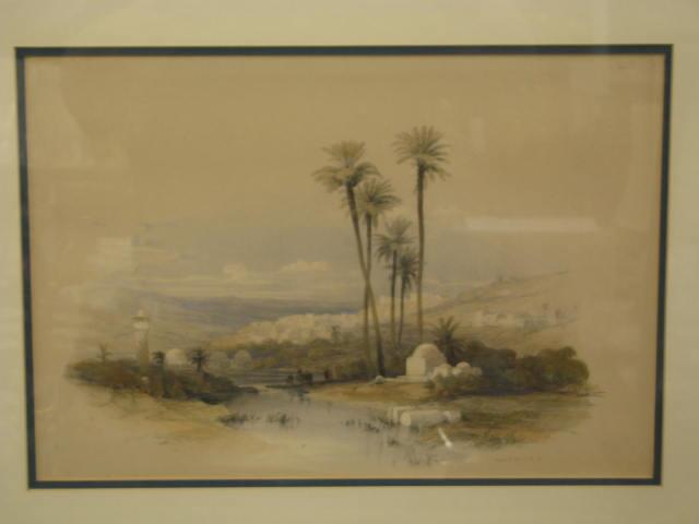 Appraisal: Handcolored Lithograph by David Roberts middle eastern landscape with people