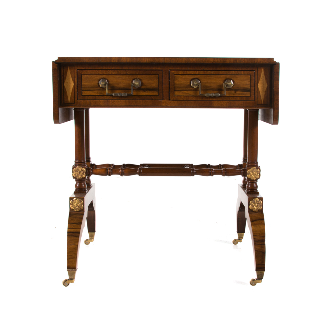 Appraisal: Burton-Ching Regency style rosewood sofa table Burton-Ching Ltd th century