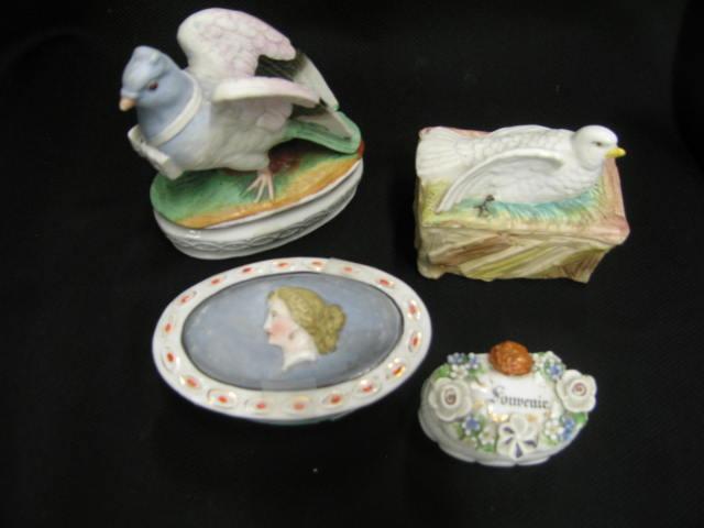 Appraisal: Lot of Victorian Porcelain Boxes Staffordshire others