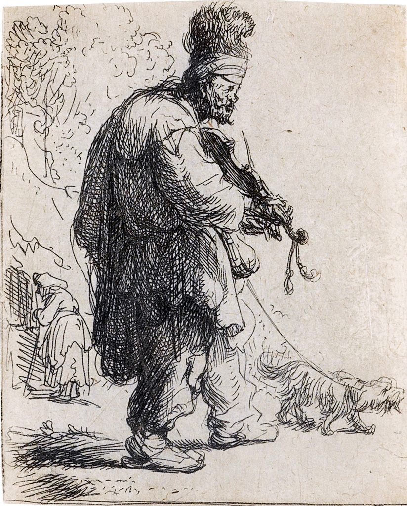 Appraisal: REMBRANDT VAN RIJN The Blind Fiddler Etching x mm x