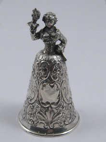 Appraisal: A continental probably German circa silver table bell in the