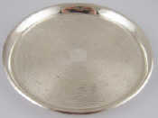 Appraisal: A circular tray with engine turned finish marked Sterling silver