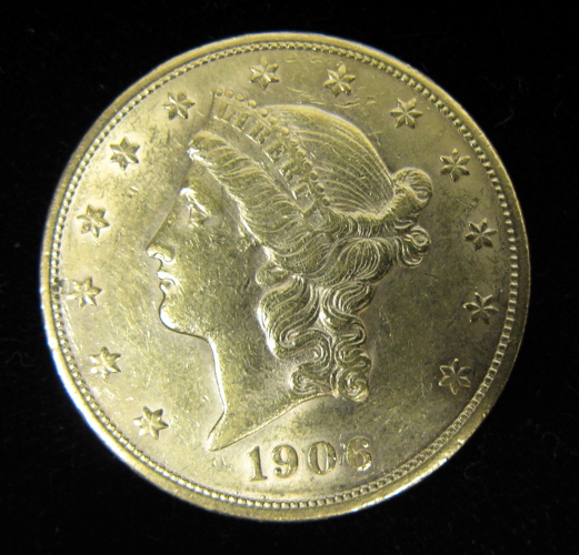 Appraisal: U S TWENTY DOLLAR GOLD COIN Liberty head type -P