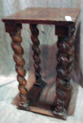 Appraisal: Antique Carved Wood Pedestal From a Purchase NY home Dimensions