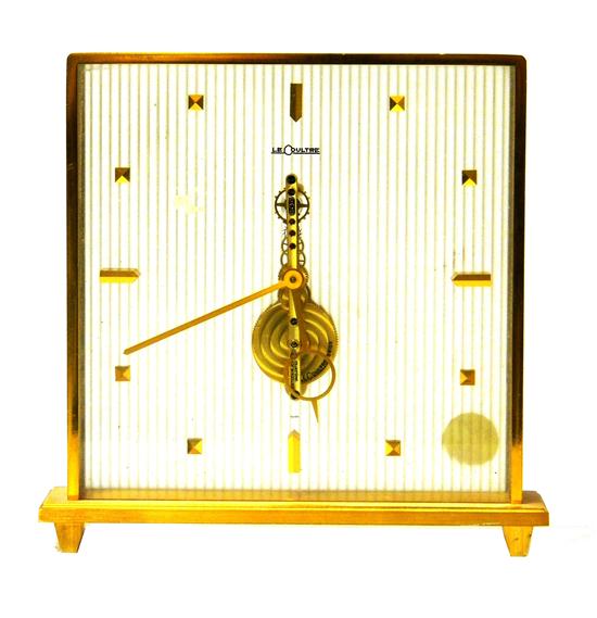 Appraisal: Le Coultre mantle clock Swiss marked on works ''Sixteen Jewels