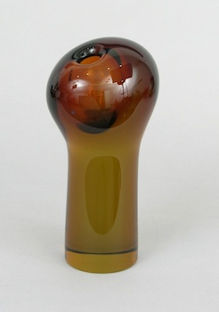 Appraisal: An Amber Contemporary Art Glass Vase An unsigned blown amber