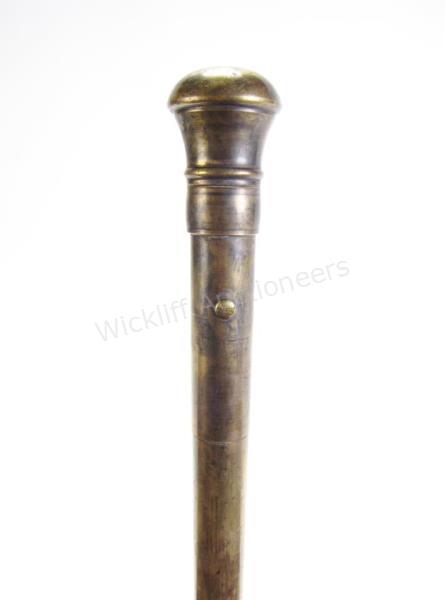 Appraisal: Gardner's Cane A very rare brass cane used for gardening