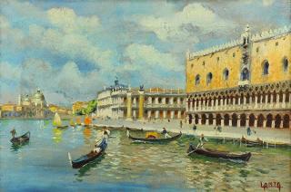 Appraisal: Painting Luigi Lanza Luigi Lanza Italian Grand Canal Venice oil