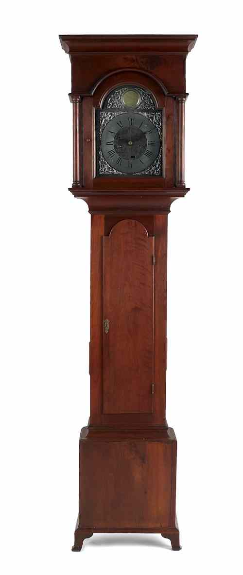 Appraisal: York Pennsylvania Queen Anne tall case clock mid th c