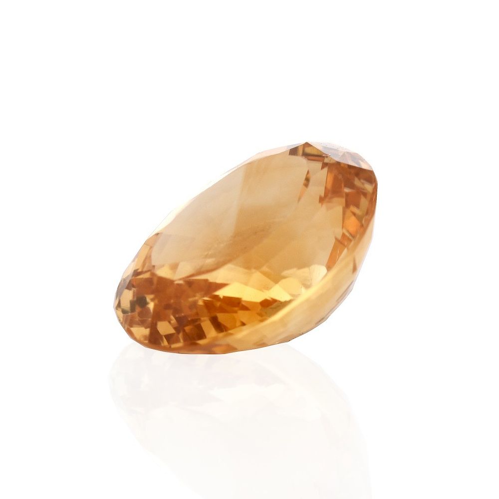 Appraisal: AGL Carat Citrine AGL Certified Carat Oval Cut Yellow Natural