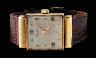 Appraisal: Gent's Patek Philippe wristwatch rectangular kt yellow gold case -