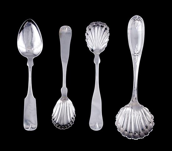 Appraisal: American coin silver flatware and serving pieces Massachusetts Pennsylvania circa