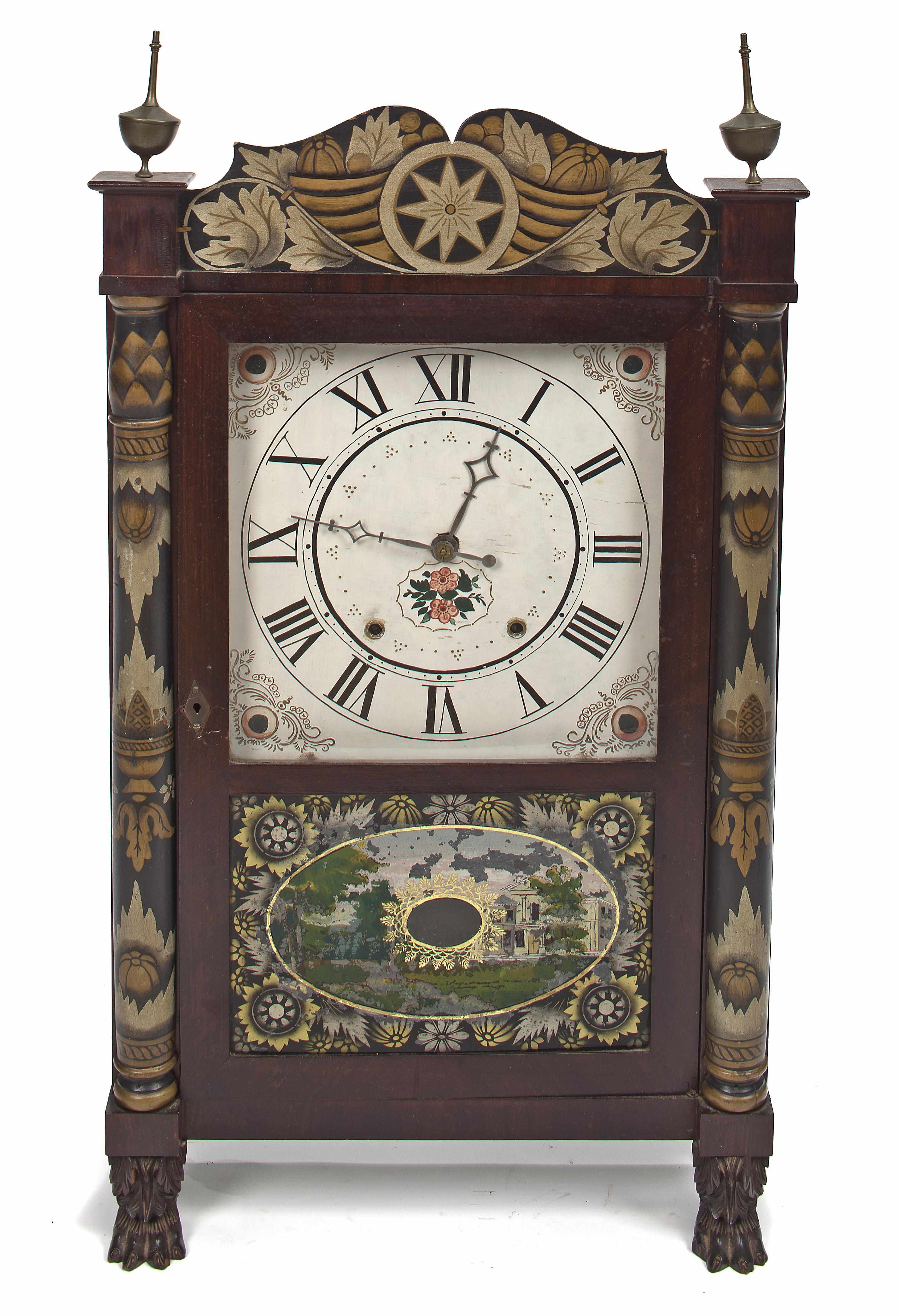 Appraisal: An American shelf clock Labeled ''Invented by Eli Terry made