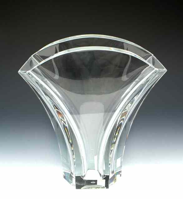 Appraisal: A BACCARAT GLASS VASE of fan form high