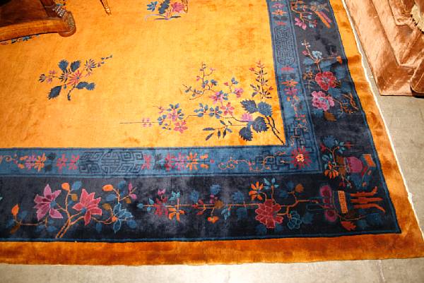 Appraisal: A Chinese art deco carpet size approximately ft x ft