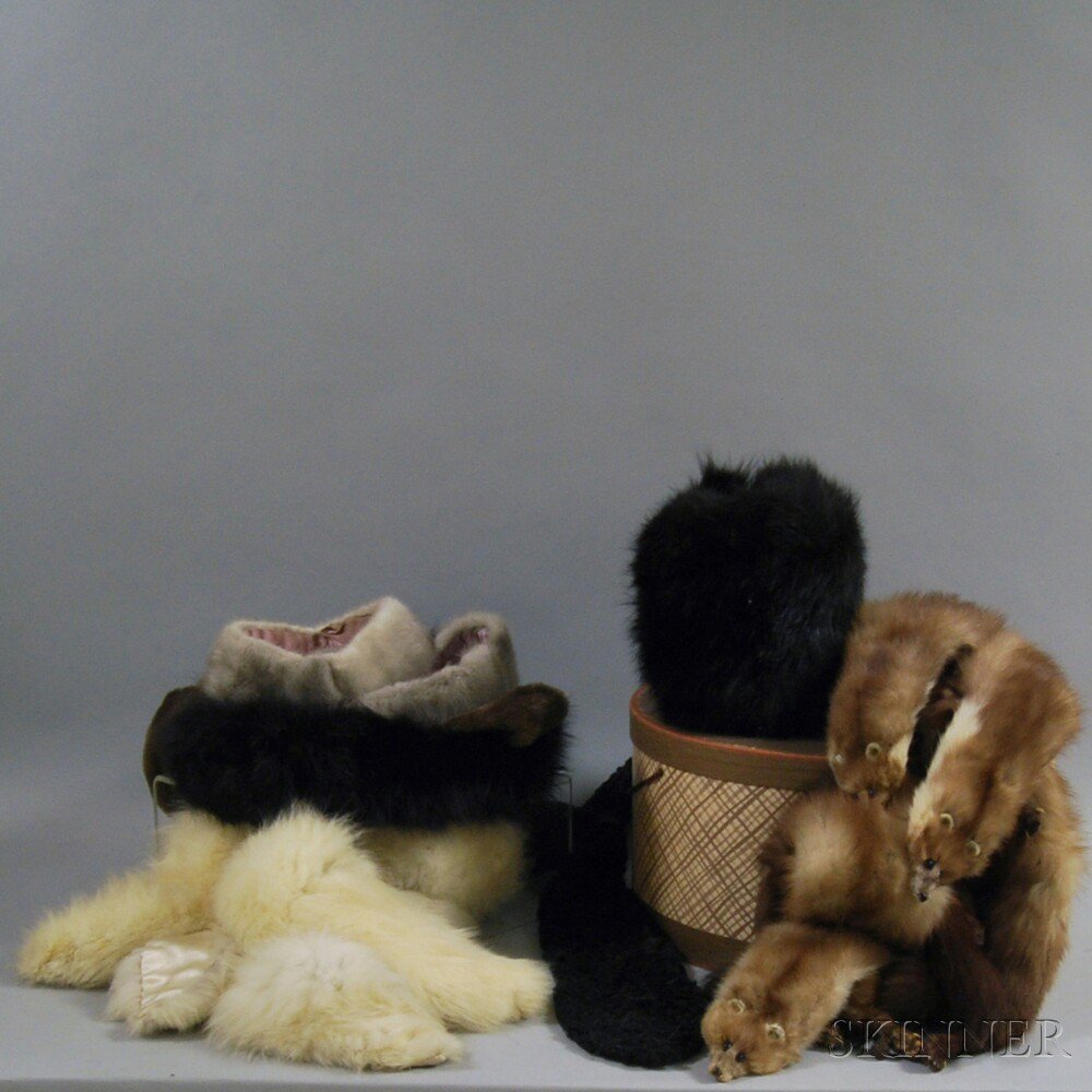 Appraisal: Large Group of Fur Lady's Fashion Accessories including fox fur