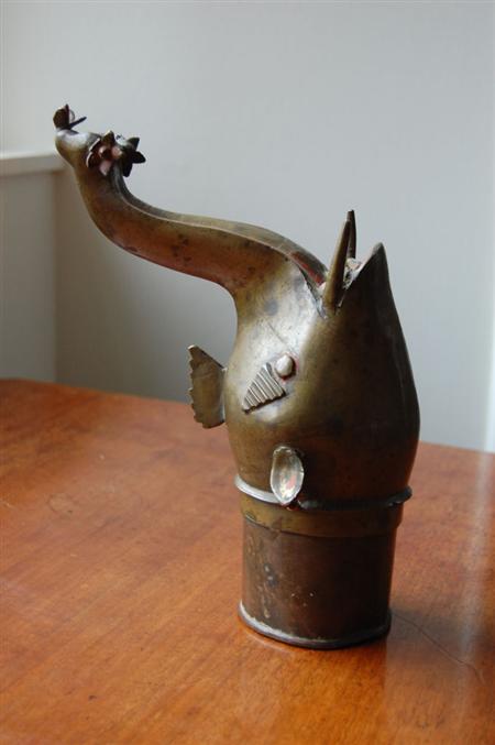 Appraisal: INDIAN METAL WATER SPOUT in the form of a stylised