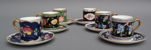 Appraisal: A mixed set of six Wedgwood coffee cans and saucers