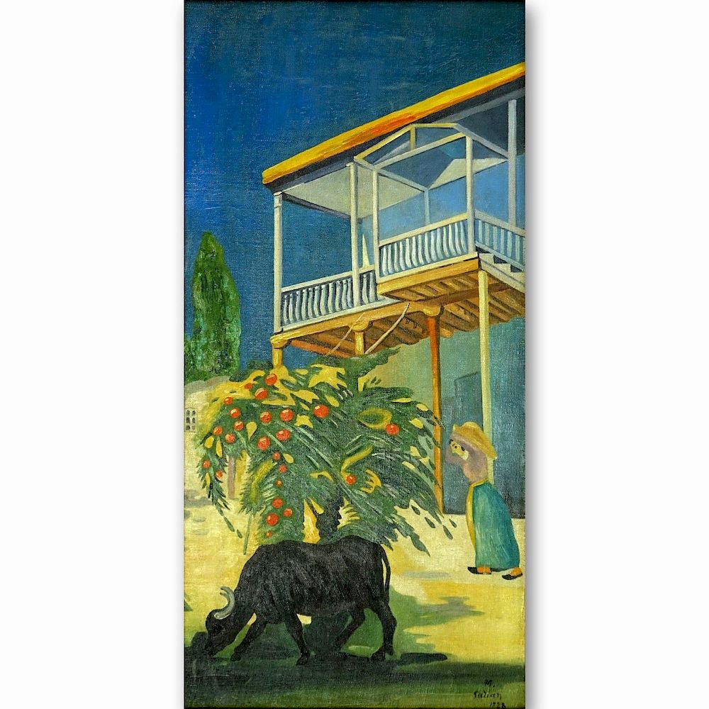 Appraisal: Martiros Sarian - Oil Canvas Attributed to Martiros Seregeevich Sarian