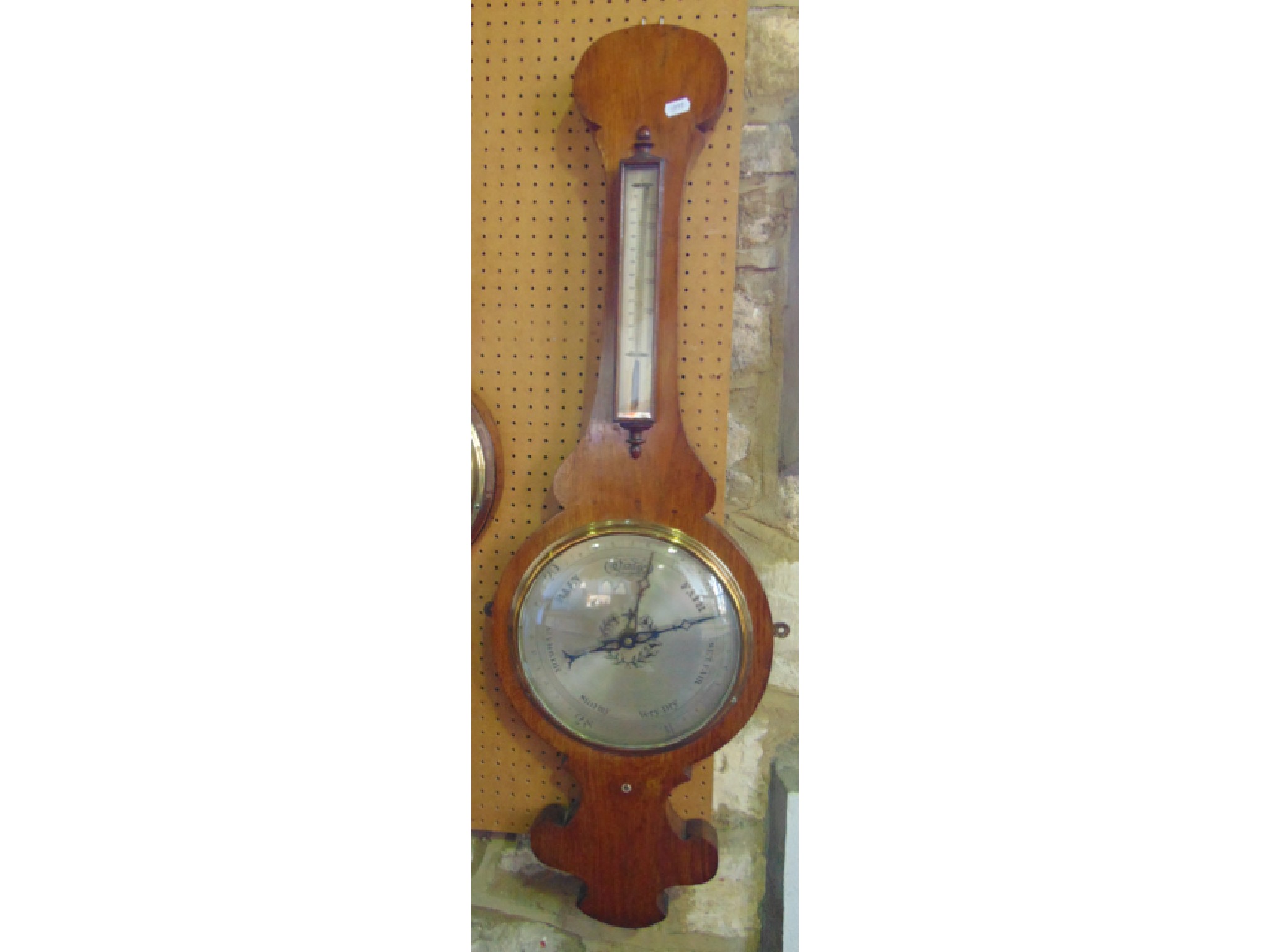 Appraisal: A th century oak cased wheel barometer with large silvered