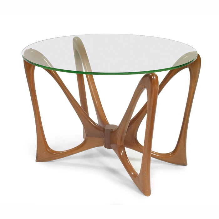 Appraisal: Italian occasional table walnut four sculptural legs with open framework