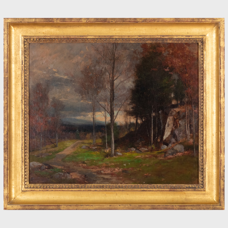 Appraisal: Roswell Morse Shurtleff - Landscape Oil on canvas mounted on