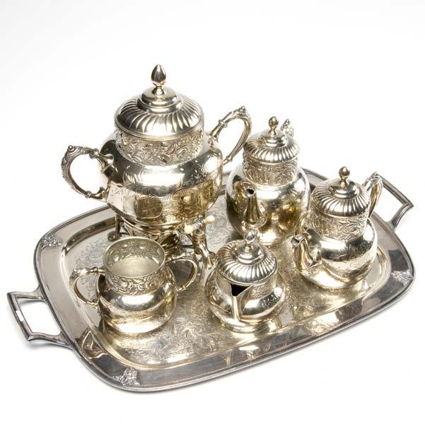 Appraisal: DERBY QUADRUPLEPLATE COFFEE SERVICE Ca in the Aesthetic taste on