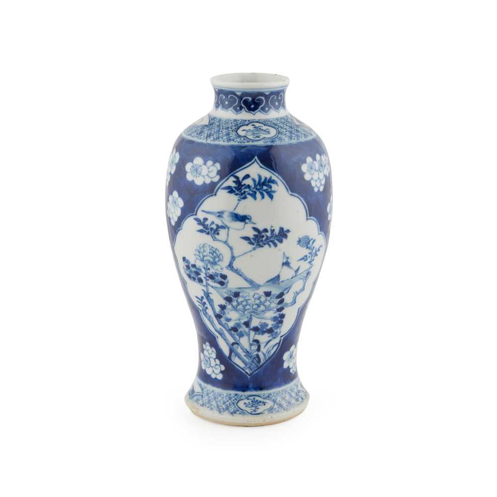 Appraisal: BLUE AND WHITE 'CRACKED ICE AND PRUNUS' VASE KANGXI MARK