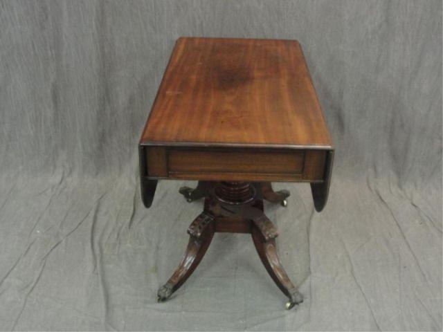 Appraisal: Regency Style Drop Leaf Drawer Table From a Harrison home