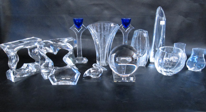 Appraisal: TWENTY-FIVE BACCARAT CRYSTAL ITEMS comprised of vases various patterns such