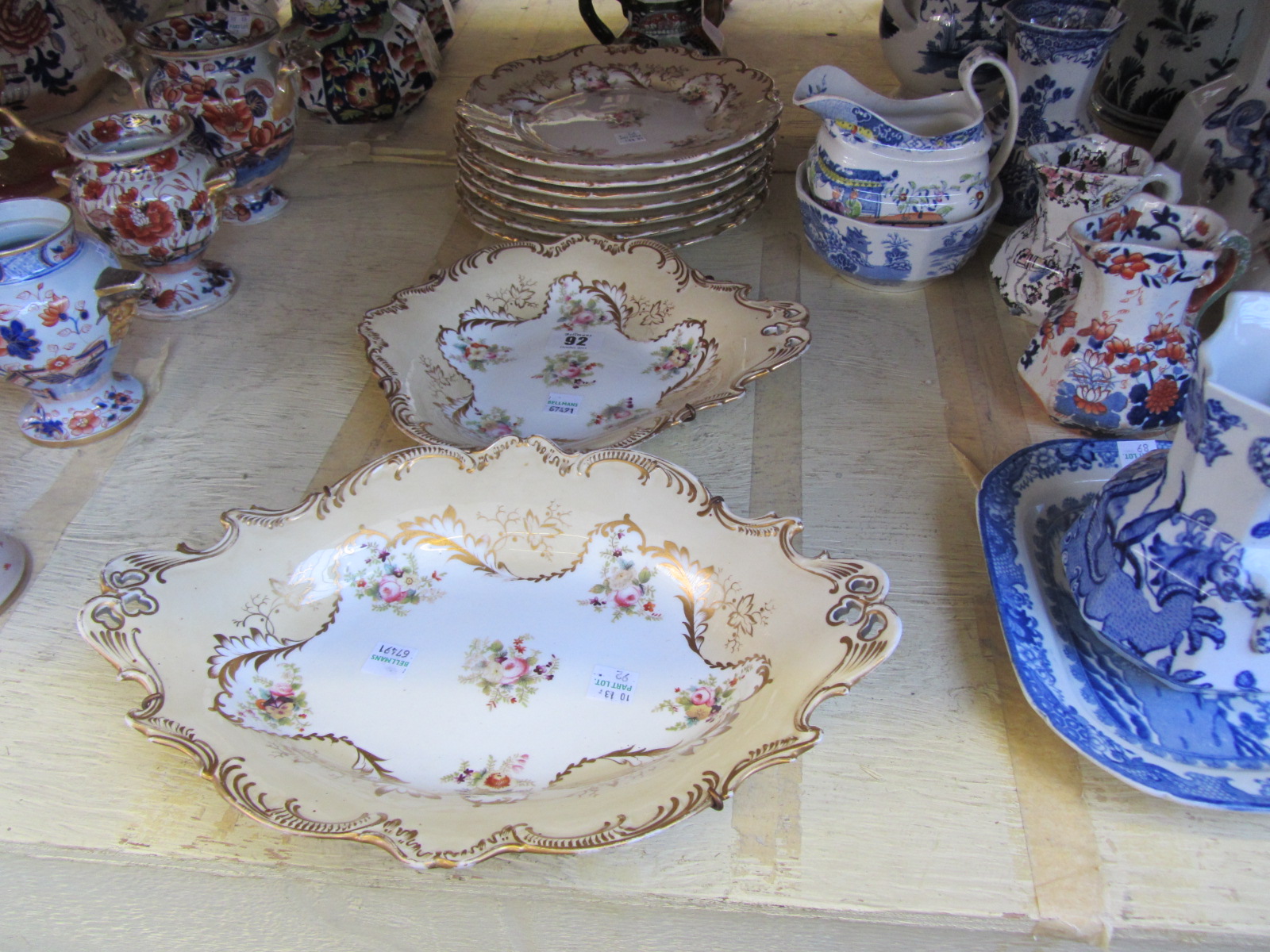 Appraisal: A Coalport porcelain part dessert service circa painted with flowers