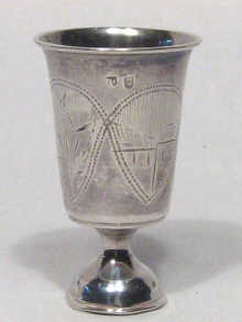 Appraisal: Russian Interest A silver vodka cup pre-revolution ' ' assay