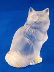 Appraisal: A Lalique frosted glass figure of a seated cat signed