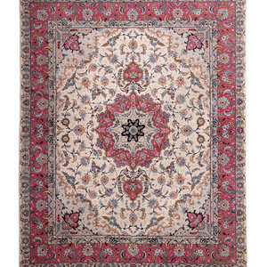 Appraisal: A Tabriz Wool Rug Second Half th Century feet inches