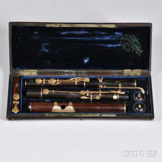 Appraisal: French Flute Tulou th Century with gold keys the five