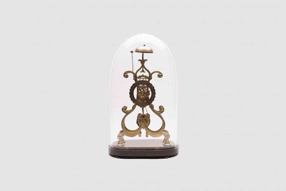 Appraisal: Brass Skeleton Clock Brass Skeleton Clock height in