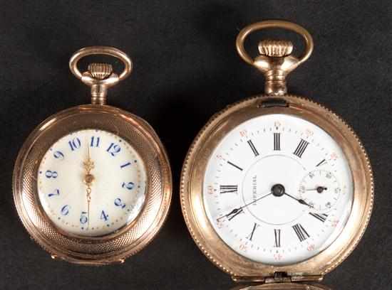 Appraisal: Two gold filled pocket watches Estimate - Works not checked