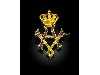 Appraisal: A ROYAL GERMAN GOLD AND GARNET MONOGRAM BROOCH PRESENTED TO