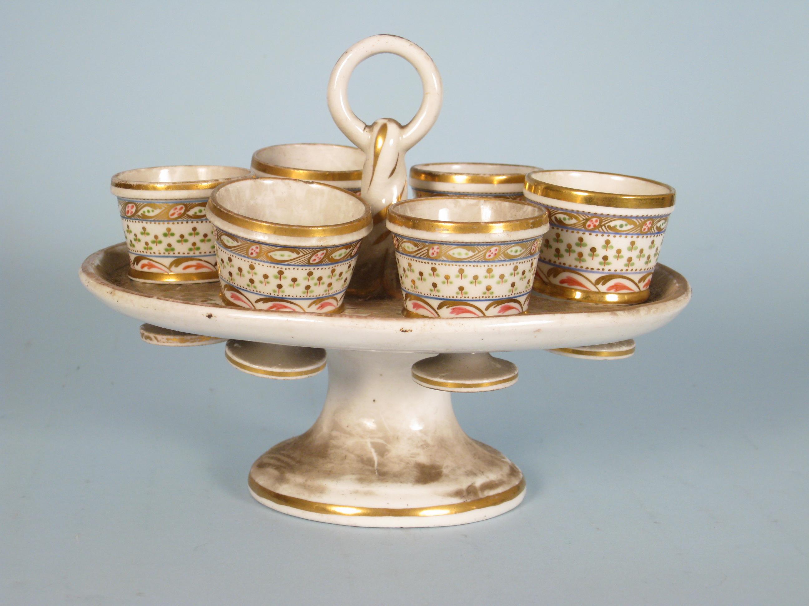 Appraisal: An early th Century porcelain part Dessert Service with frieze