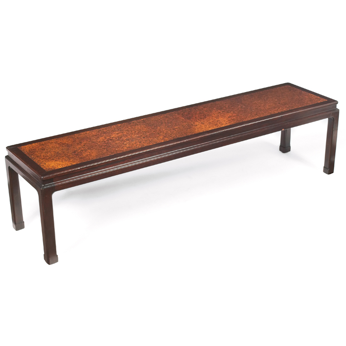 Appraisal: Edward Wormley coffee table by Dunbar mahogany frame with inset