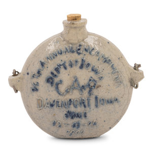 Appraisal: A Cobalt Decorated Stoneware Grand Army of the Republic G