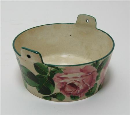 Appraisal: WEMYSS BUTTER TUB EARLY TH CENTURY decorated with cabbage roses