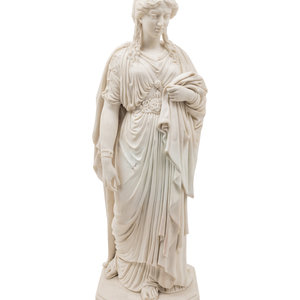 Appraisal: A Parian Ware Figure of Zenobia After the Model by