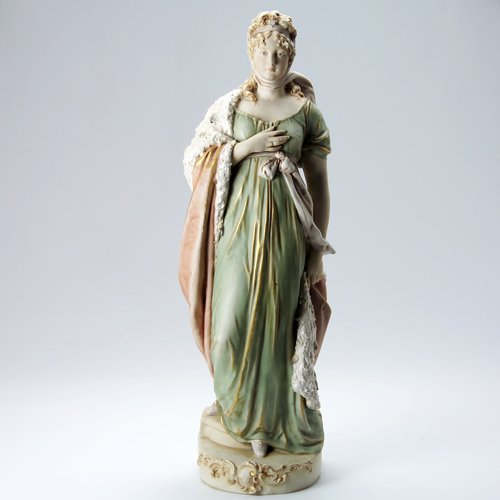 Appraisal: Porcelian female figure turn of the century Drilled as a