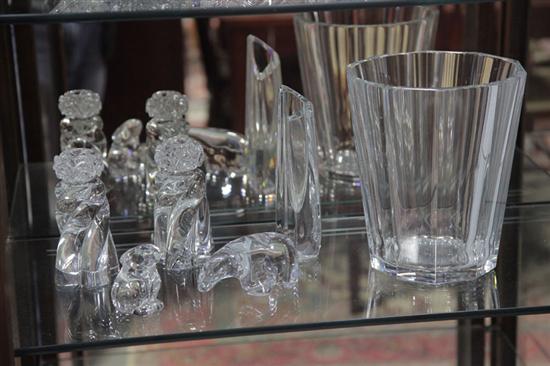 Appraisal: SEVEN PIECES OF BACCARAT CRYSTAL A champagne bucket '' h